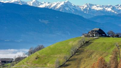 Abfahrt zwischen Monte Agaro und Monte Coppolo
