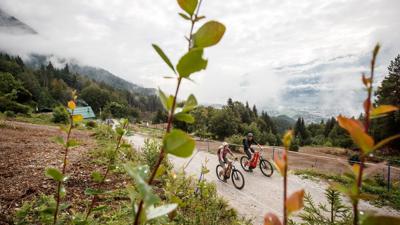 E-MTB-Tour Simmering Alm und Aussichtspunkt Grünberg