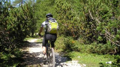 Mountainbikefahrt vom Monte Spinale nach Madonna di Campiglio