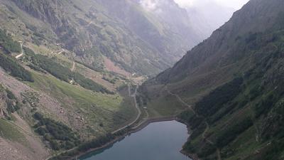 Der Colle di Fenestrelle vom See della Rovina